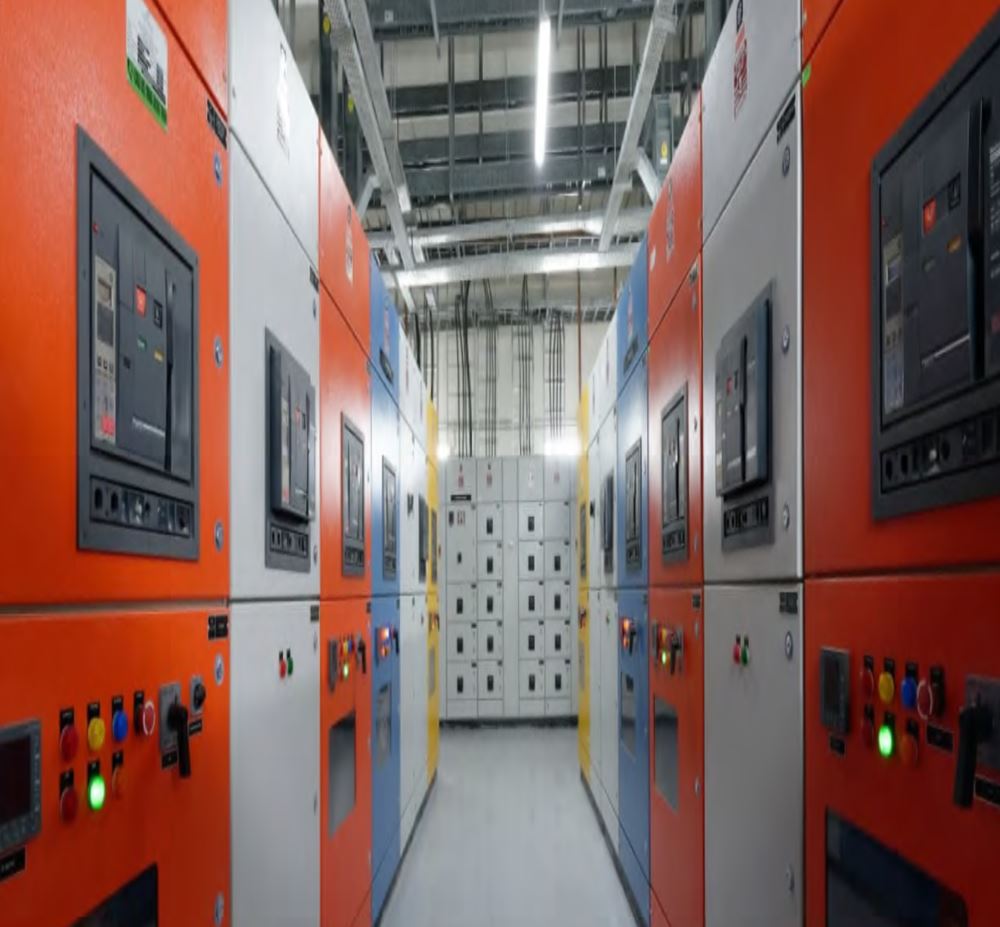 Electrical and data-centre switchgear aisle